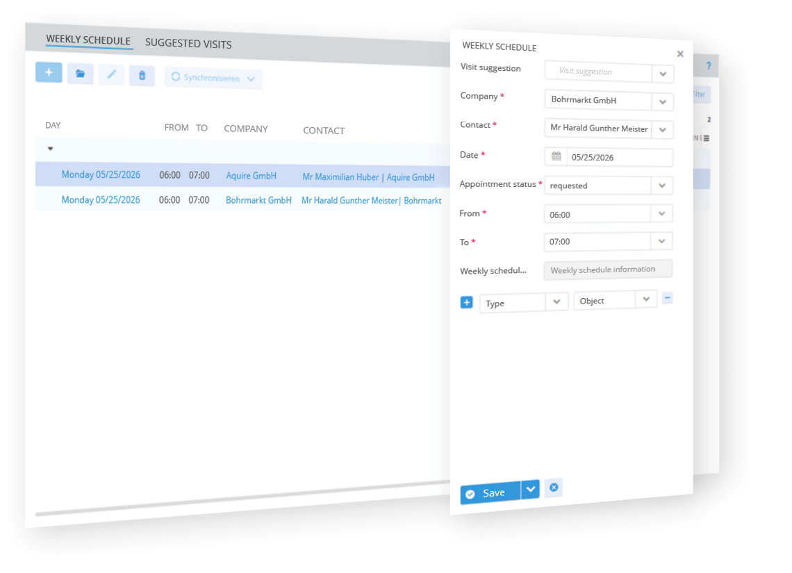 Optimized visit planning Optimized visit planning