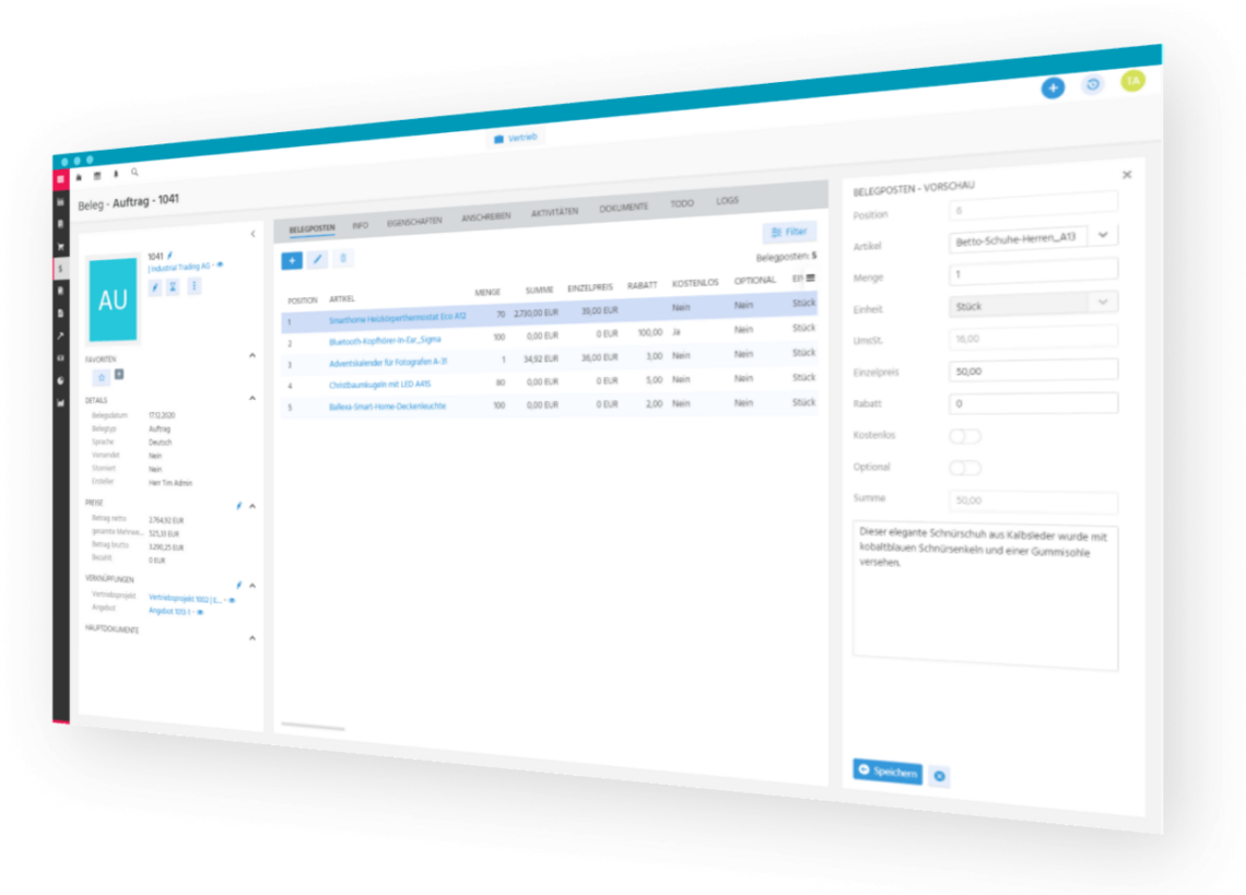 CRM Auftragserfassung CRM Auftragserfassung