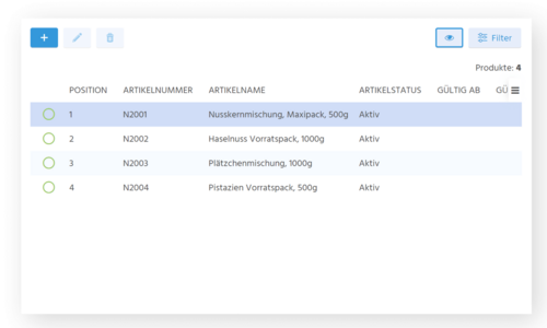 CRM Sortimentserfassung
