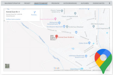 CRM für Bau - Geodaten