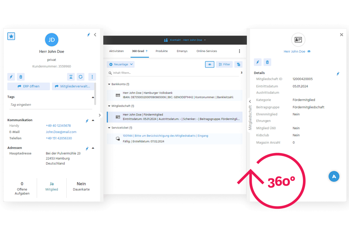 CRM für Sportbusiness 360 Grad Blick CRM für Sportbusiness 360 Grad Blick