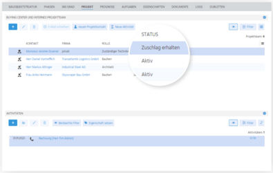 CRM für Bau - Vertriebsphasen