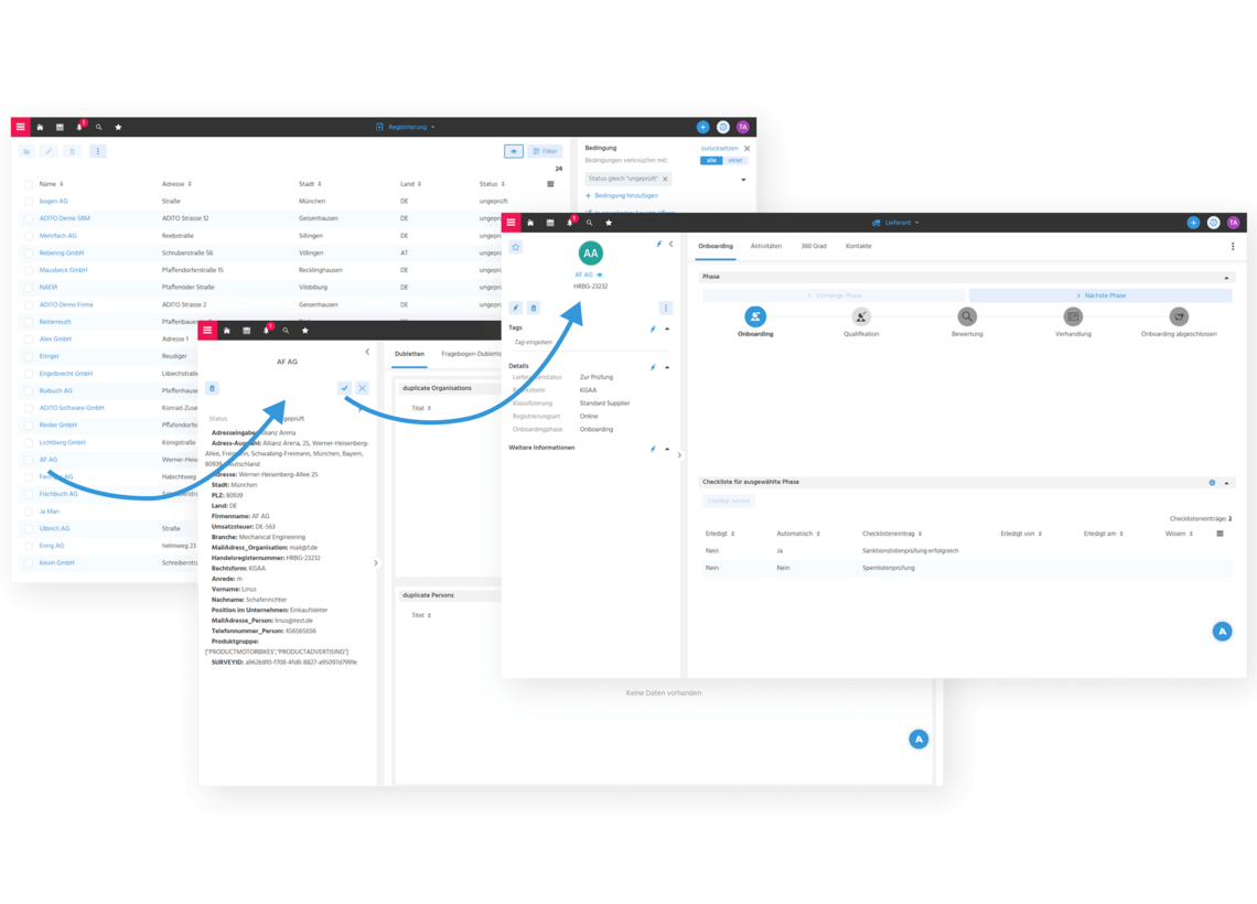 Lieferantenonboarding in ADITO SRM