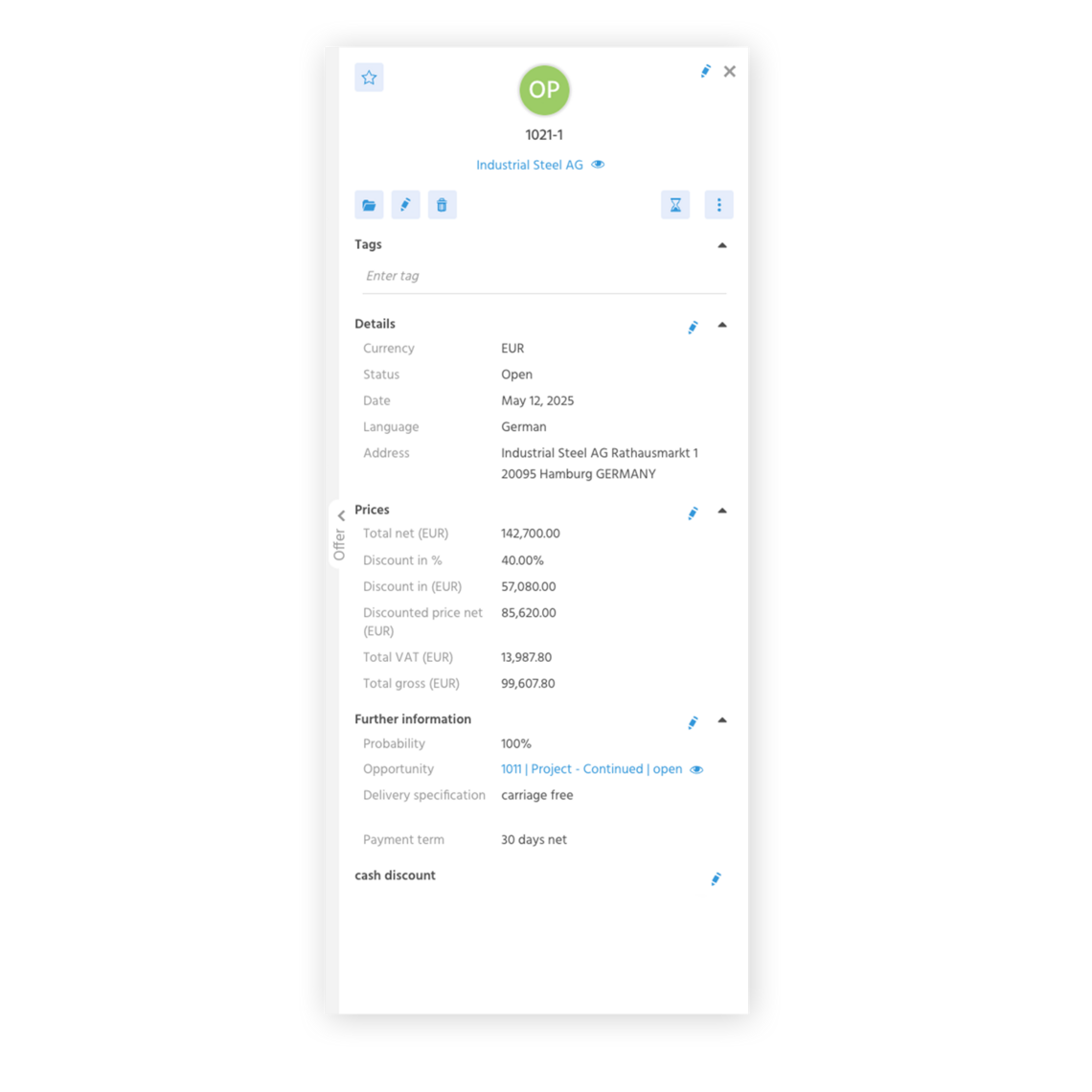 Keep track of all quotes
