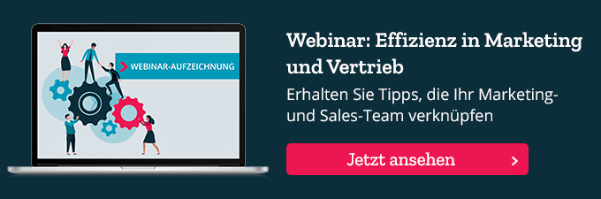 Webinar zu mehr Effizienz in Marketing und Vertrieb jetzt ansehen